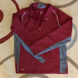 Men’s Nike FIT pullover sz md maroon